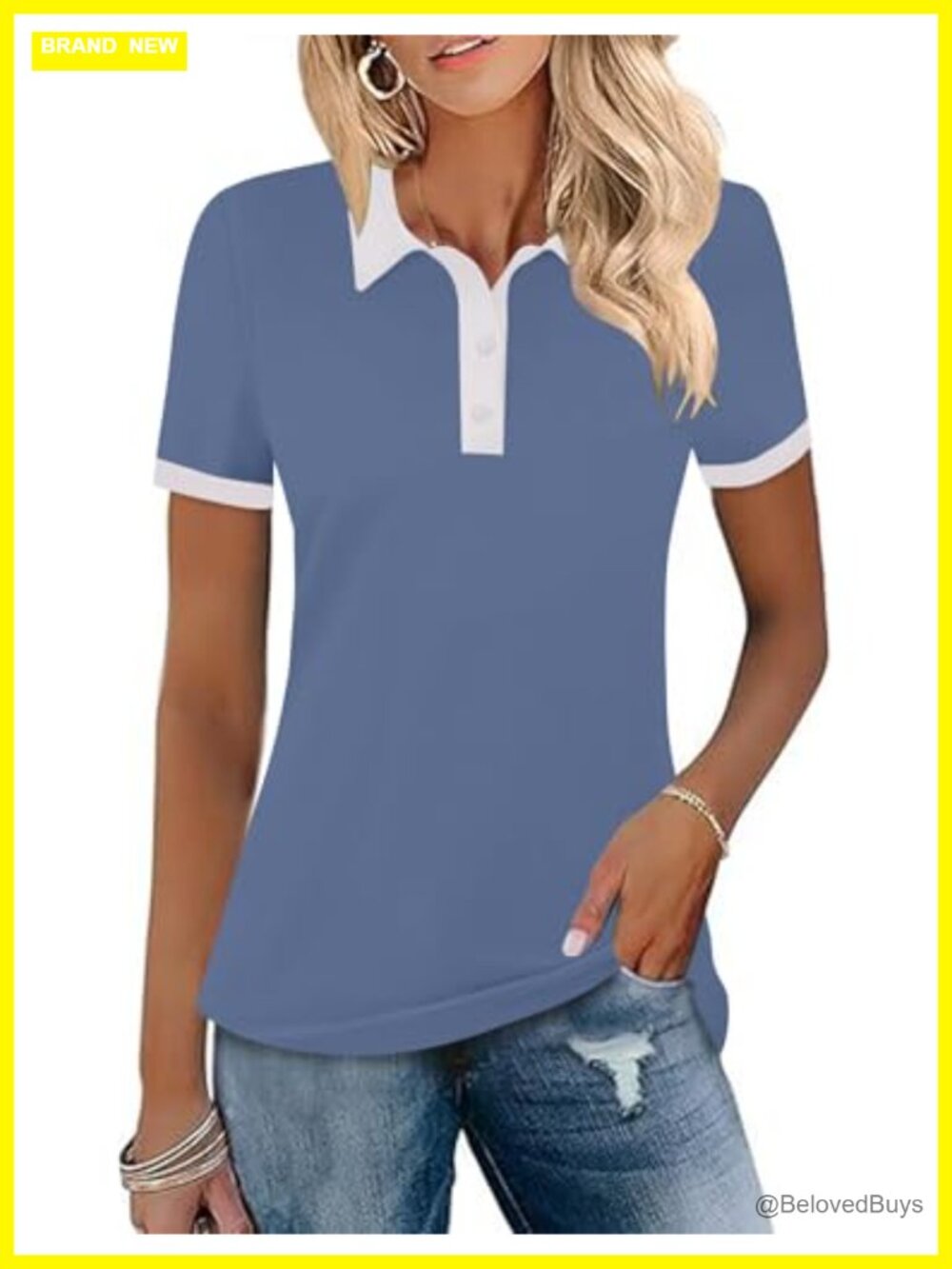 LOMON Women's Golf Polo Short Sleeve Collared Athletic Shirt